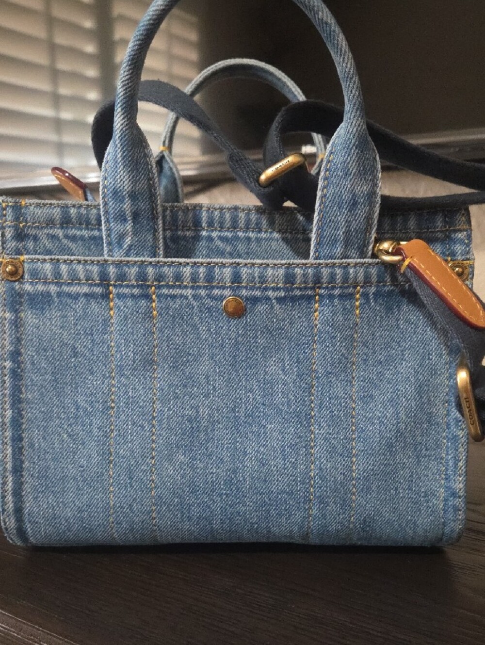 Coach Denim Mini Cargo Tote in Blue Indigo - Picture 3 of 7